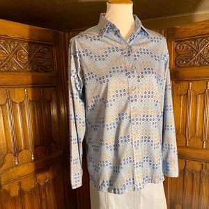 Vintage 1970’s Polyester Blouse - Large 🦋